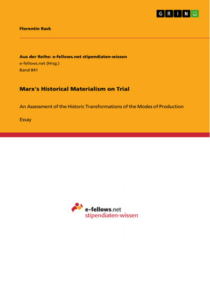 cover image of Marx's Historical Materialism on Trial